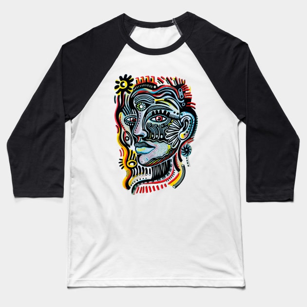 Art face Baseball T-Shirt by Daria Kusto